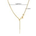 50cm gold stainless steel snake chain necklace with adjustable sliding bead and lobster clasp - Vacuum Plated 18k Gold Square Snake Chain 1.2mm 50cm