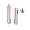 Polished stainless steel bullet pendant perfume bottle necklace with 48mm height - Steel Color Polished Bullet Shape Openable Style / Large Pendant