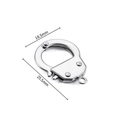 Polished stainless steel handcuff shaped charm for DIY jewelry 18.5mm x 25.5mm size - Small / Steel (Polished Style One)