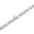 Détail d'une chaîne en acier inoxydable de 3,7 mm avec finition argentée polie - Six-Sided Grinding Style (B883)
