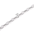 Détail macro de la chaîne ancre en acier inoxydable 3,3mm avec finition diamant - Sun Flower Oval Style (B882)