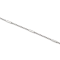 Chaîne à mailles carrées argentée avec tubes cylindriques en acier inoxydable poli - Couleur Acier (2mm)