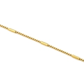 Chaîne à perles et cylindres en acier inoxydable plaqué or 18 carats pour bijoux - Or (2mm)