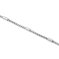 Dettaglio catena box in acciaio inossidabile argento con tubi metallici lucidi decorativi - Argento (3.0mm)