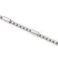 Collana a catena a scatola quadrata e tubo in acciaio inossidabile argento lucido - Argento (5.0mm)
