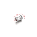 Detailed view of silver stainless steel spacer beads with 2mm hole for DIY jewelry making - 4x6x2mm