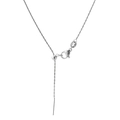 Silver stainless steel snake chain with adjustable slider bead and lobster clasp - Steel Round Cross Chain 0.9mm 50cm