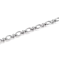 Polished silver stainless steel chain featuring rounded links and double ball connectors - Oval Figure-8 Chain (4.8mm) / Steel