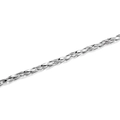 Polished silver stainless steel rhombic link chain with flat segment structure for DIY - Twist Chain (2.4mm) / Steel