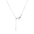 Adjustable silver stainless steel O-chain necklace with lobster clasp and slider bead - Steel Sunflower Chain 0.9mm 50cm