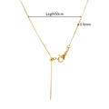 0.9mm golden adjustable stainless steel O-chain necklace with sliding bead and needle end - Vacuum Plated 18k Gold Sunflower Chain 0.9mm 50cm