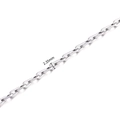 Detaillierte 2,35mm silberne Edelstahl Rechteckgliederkette für DIY Schmuckherstellung - Wide Melon Seed Style (B895)