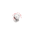 Polished 3mm stainless steel hexagonal bead with 1.5mm hole for DIY jewelry making - Hexagon Plane Steel Bead / 3x3mm (1.5mm Hole) / Steel