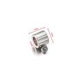 Silver stainless steel 6mm bead connector with 3.8mm large hole for DIY jewelry making - 5x6mm (3.8mm Hole)