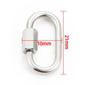 Silver stainless steel oval screw clasp with 21mm height for DIY necklace accessories - Steel Oval / 10x20.6mm