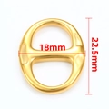 Accessorio per gioielli ovale in acciaio inossidabile dorato, 18 mm per 22,5 mm - Oro Sottovuoto 18*22.5mm