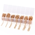 7-Raster-Box-Set aus goldenen Edelstahl-Biegeringen in verschiedenen Größen für DIY-Schmuck - Roségold Vakuumgalvanisiert (7 Fächer Set)