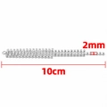 Silver rhinestone tassel chain pendant 10cm length with 2mm zircon for DIY jewelry making - Four Row Rhinestone Tassel / Steel / 7cm