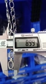 Variante de chaîne à 8 maillons en acier inoxydable, détail de mesure de 8,99 mm - Grand Style / Acier