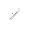 Fermoir tube à glissière en acier inoxydable argenté poli pour bijoux DIY - Couleur Acier 4x20mm Trou 3.5mm