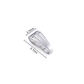 Gancio per ciondolo in acciaio inossidabile lucido con misure di 8,7 mm di altezza - Stile Gancio-3.7x8.7mm