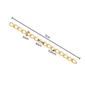 Detailansicht einer 5cm Gold-Edelstahl-Verlängerungskette mit 4mm Tropfengliedern - Klein / Gold