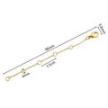 Dettaglio della catena di estensione in acciaio inossidabile placcato oro 18k con chiusura a moschettone - Color Oro (98mm)