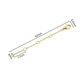 Catena di estensione da 82mm in acciaio inossidabile placcato oro 18k con chiusura a moschettone - Color Oro (82mm)