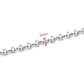 3mm stainless steel boston link chain necklace featuring a polished silver circular design - Precision Polished Style / Silver Tone 3D Circle Chain