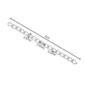 Polierte Edelstahl-Verlängerungskette 5cm mit 2,5mm Gliedern für DIY-Schmuckherstellung - Ultradünnes Modell / Stahlfarben