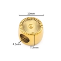 Gouden roestvrijstalen sterrenkraal van 10mm voor het maken van eigen sieraden DIY - Goud Kleur Stip Ronde Kraal (A2745)