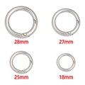 Polished silver spring O-rings in 18mm to 28mm sizes for bags and keychains - S / Bright Silver