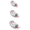 Drei Größen Edelstahl Oval-Karabinerhaken für DIY-Schmuck und Taschenketten-Zubehör - Edelstahl Karabinerverschluss (21mm)
