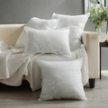 Set of white square and rectangular pillow inserts displayed on a sofa with cozy home decor - 48x48cm / Non-woven Standard Core