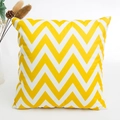 Fodera per cuscino geometrica a onde gialle e bianche in poliestere per decorazione domestica - Giallo (Con Nucleo 500g) / 45*45cm / Giallo