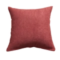Dunkelroter quadratischer Chenille-Kissenbezug mit weichem Strukturstoff in modernem Stil - 45x45 (Mit 500g Kern) / Burgunderrot