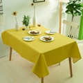 Rechteckige Tischdecke in hellem Gelb mit minimalistischem Nordischem Design für Esstische - Gelb