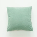 Federa quadrata verde menta in lana d'agnello con consistenza vellutata e cerniera - Quadrato Con Imbottitura / Verde Morandi