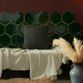Dunkelgrauer Kissenbezug mit quadratischem Fransenmuster für Sofa und Zuhause - Schwarz 45*45