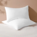 Set of two soft white rectangular pillows with premium brushed fabric and PP cotton filling - 35x55cm / Brushed Feather Silk Core