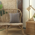 Housse de coussin en lin à carreaux rouge et gris tissé tweed pour canapé - Rouge 8 / Série Lin (sans Âme)