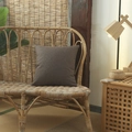 Housse de coussin en lin marron foncé café au tissage texturé pour canapé maison - Noir 2 / Série Lin (sans Âme)