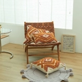 Böhmischer geometrischer Kissenbezug mit Quasten in warmen Orange- und Rosatönen - 30x50cm(Nur Bezug) / Mumbai Braun