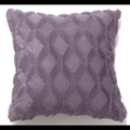 Purple plush throw pillow cover with a geometric diamond textured pattern - 65x65 / Purple