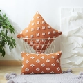 Federe per cuscini arancio ruggine con stelle trapuntate in formato quadrato e lombare - 45*45 (Con 400g Imbottitura) / Arancione Autunnale