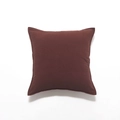 Noordse kussensloop van bordeaux gewassen katoen met een luxe geperste randafwerking - Met Kern / Truffelbruin / 45x45