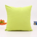Funda de cojín verde lima liso con cremallera invisible y suave textura cepillada - 45x45cm Con núcleo no tejido de 400g / Verde