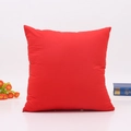 Solid red square pillow case made of soft brushed fabric for modern sofa decoration - With High Elastic Insert / Red