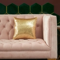 Federa quadrata con paillettes dorate per decorazione domestica di lusso - Cuscino Quadrato Con Anima / Oro