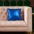 Blue sequin Christmas pillow cover on pink velvet sofa for holiday home decoration - Sapphire Blue / 40*40cm (No Core)